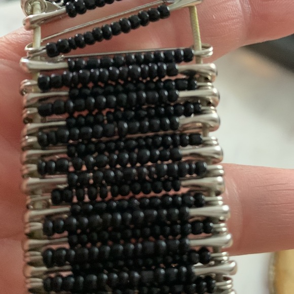 Safety Pin Stretch Watch Black and Silver - Picture 6 of 11